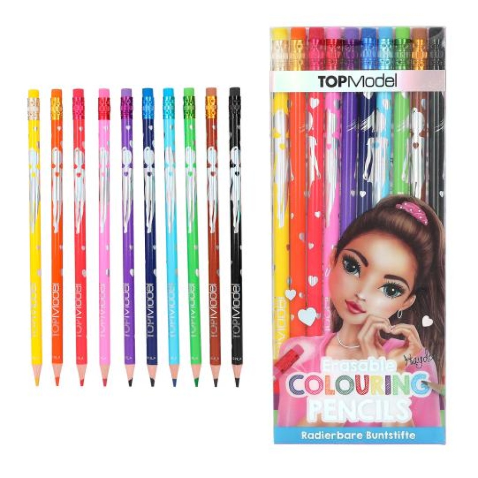 TOPModel Erasable Colouring Pencils, Accessories