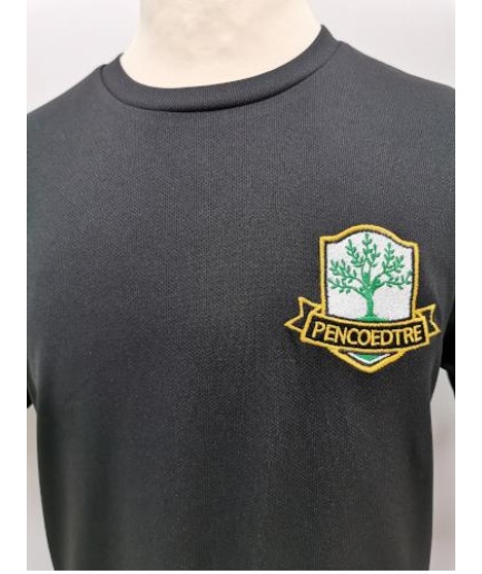 Pencoedtre High School - Short Sleeve PE Top with Logo, Pencoedtre High School