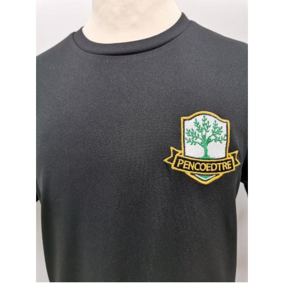 Pencoedtre High School - Short Sleeve PE Top with Logo, Pencoedtre High School
